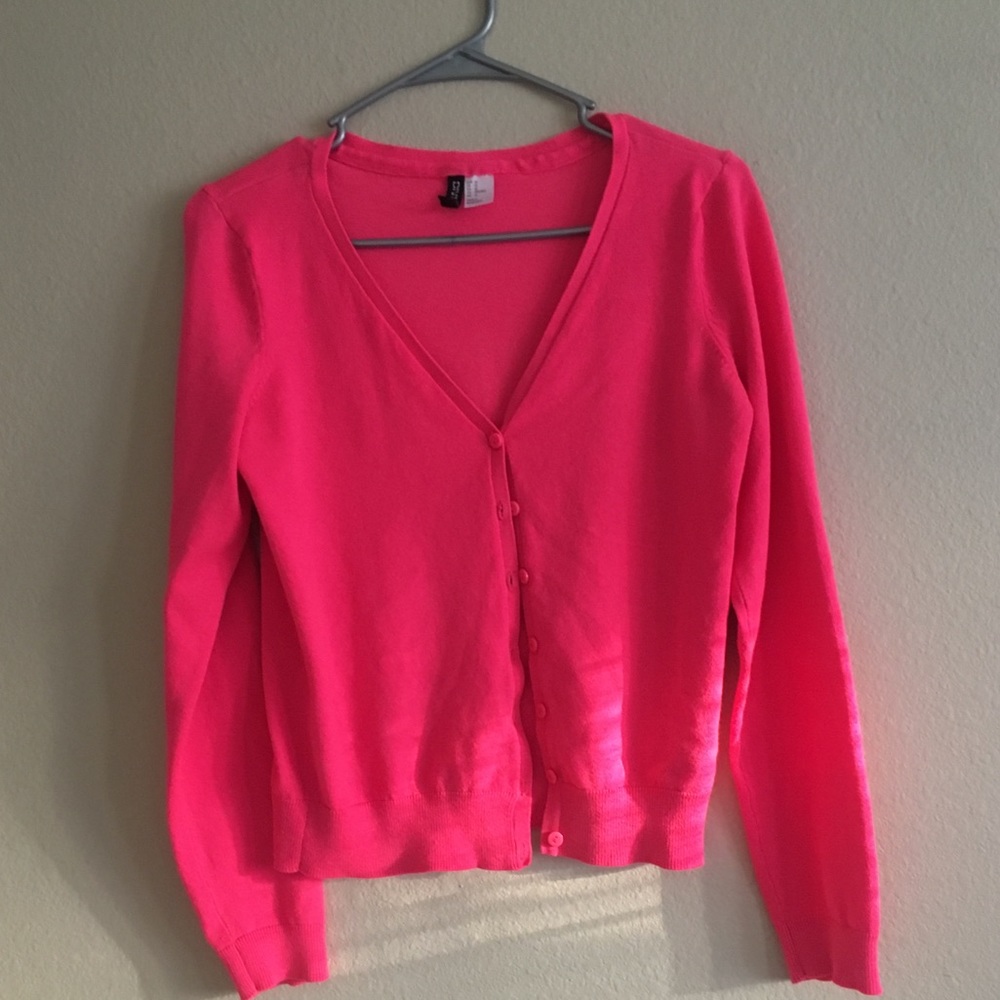 Like new hot pink cardigan Divided H&M